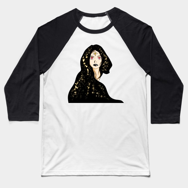 foreseek woman fortune teller ecopop art Baseball T-Shirt by jorge_lebeau